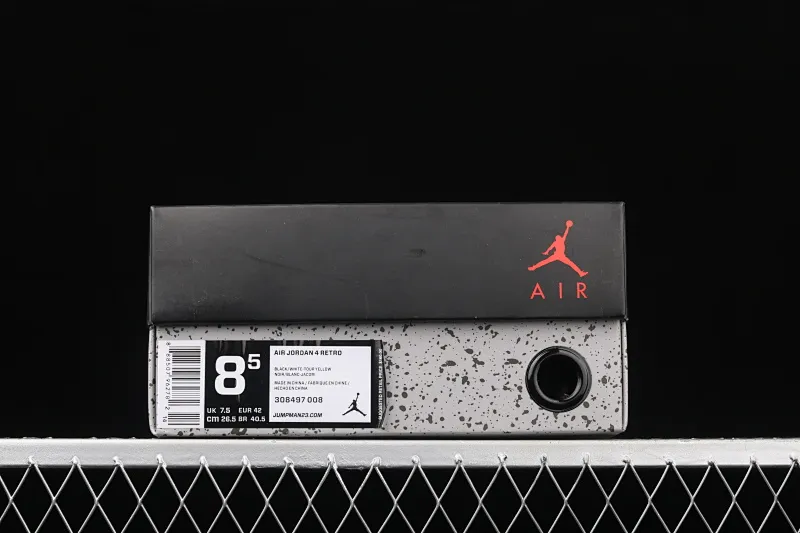 All categories Air Jordan Jordan series basketball shoes Air Jordan 4 G version Air Jordan 4 Retro AJ4 Joe 4 black and yellow 308497-008